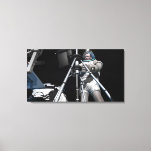 Artist's concept of future space exploration canvas print