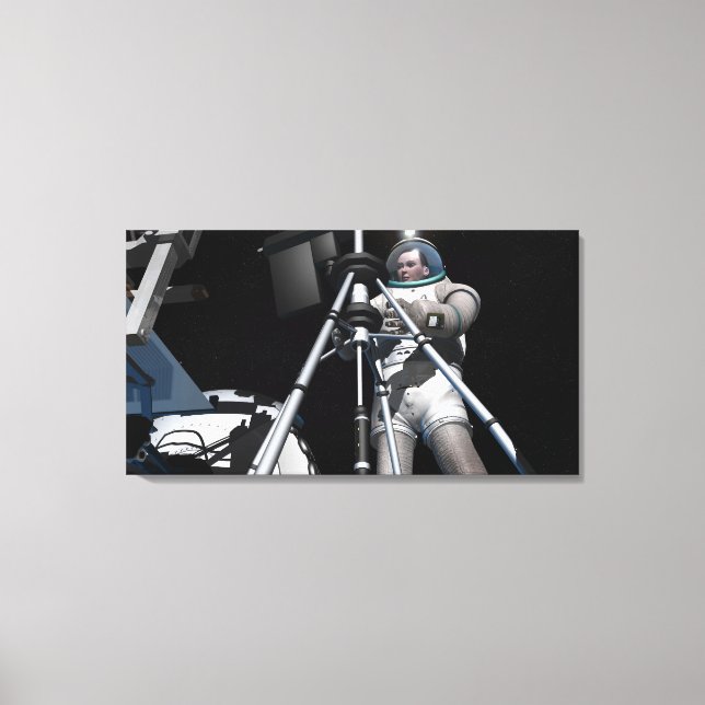 Artist's concept of future space exploration canvas print (Front)