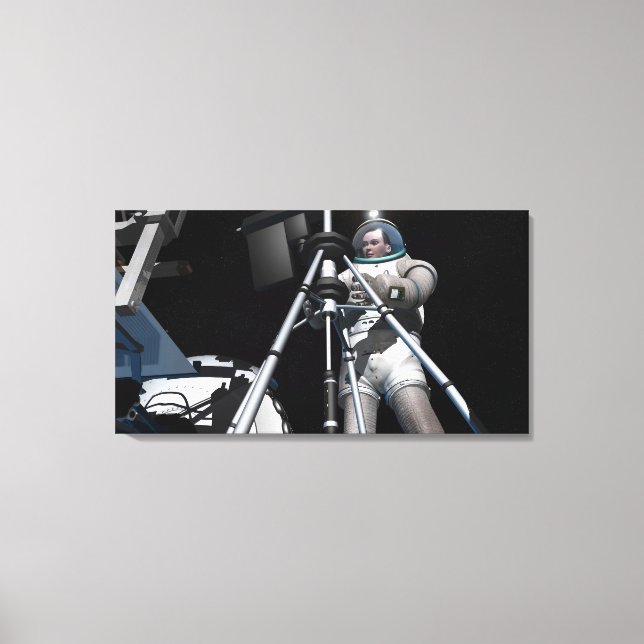 Artist's concept of future space exploration canvas print (Front)