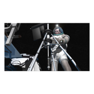 Artist's concept of future space exploration photo print