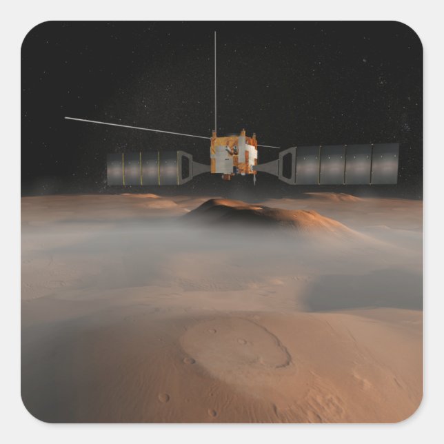 Artist's concept of Mars Express spacecraft Square Sticker (Front)