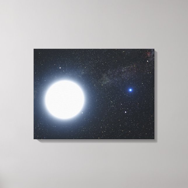 Artist's concept showing the binary star system canvas print (Front)