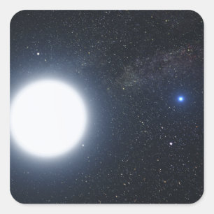 Artist's concept showing the binary star system square sticker