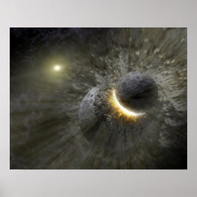 Artist's concept Space Collision at Vega Poster (Front)