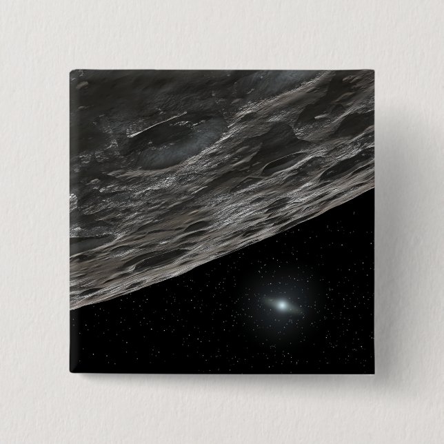 Artist's Conception of a Kuiper Belt Object 15 Cm Square Badge (Front)