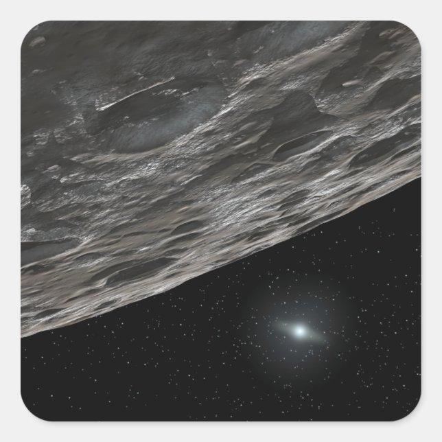 Artist's Conception of a Kuiper Belt Object Square Sticker (Front)