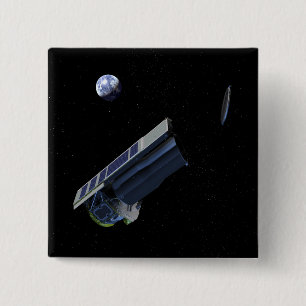 Artists conception of Spitzer 15 Cm Square Badge