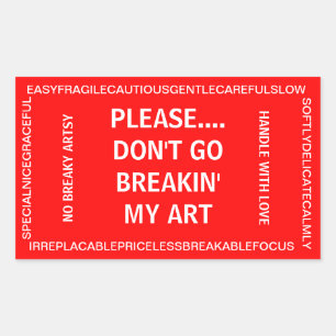 Artist's Fragile Sticker