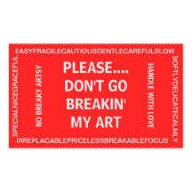 Artist's Fragile Sticker
