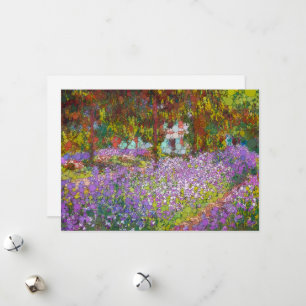 Artist's Garden at Giverny by After Claude Monet Holiday Card