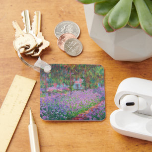 Artist's Garden at Giverny by Claude Monet Key Ring