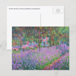 Artist's Garden at Giverny by Claude Monet Postcard