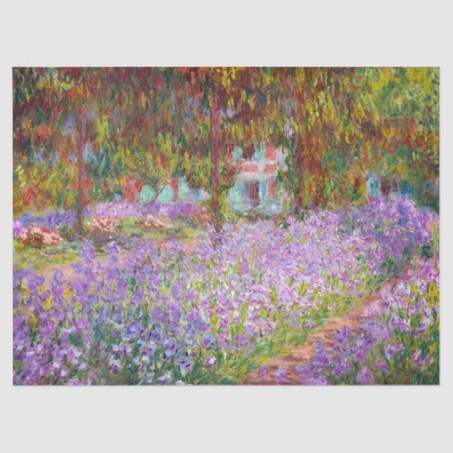 Artist's Garden at Giverny by Claude Monet Tissue Paper (Front)