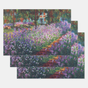 Artist's Garden at Giverny by Claude Monet Wrapping Paper Sheet
