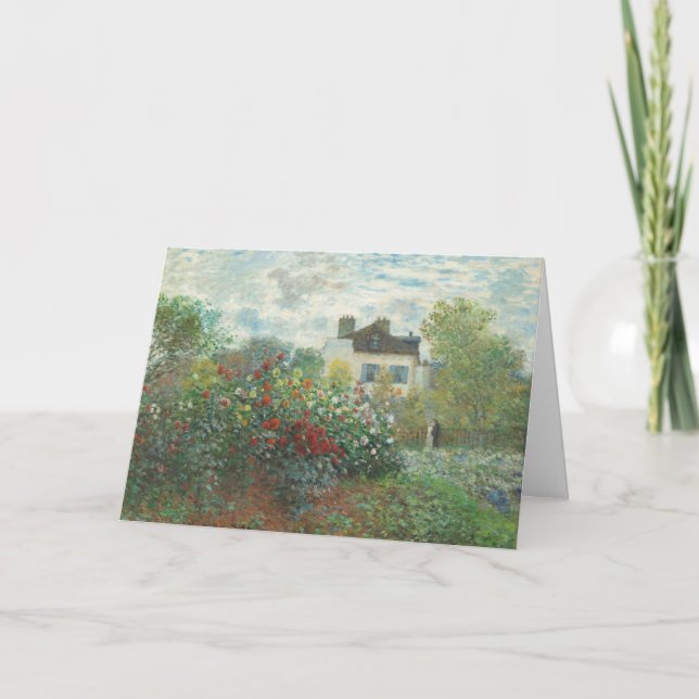 Artist's Garden Renoir Impressionist Painting Card (Front)