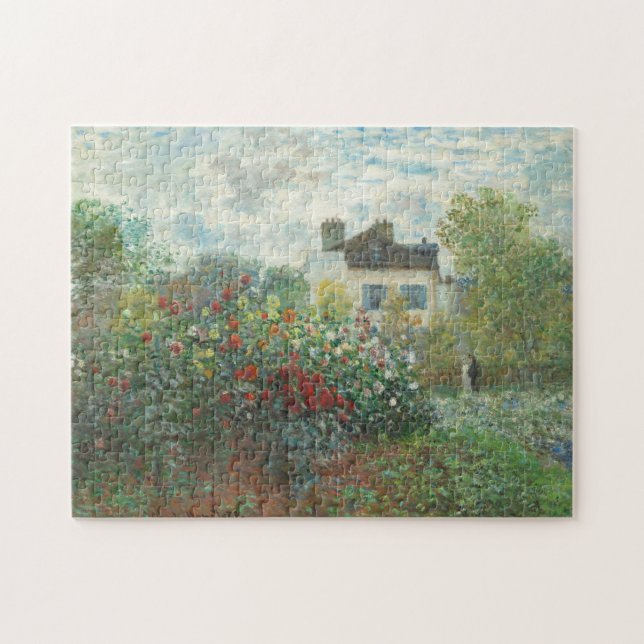 Artist's Garden Renoir Impressionist Painting Jigsaw Puzzle (Horizontal)