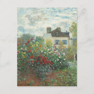 Artist's Garden Renoir Impressionist Painting Postcard