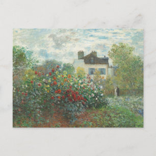 Artist's Garden Renoir Impressionist Painting Postcard