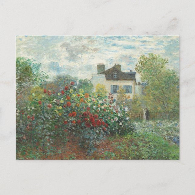 Artist's Garden Renoir Impressionist Painting Postcard (Front)