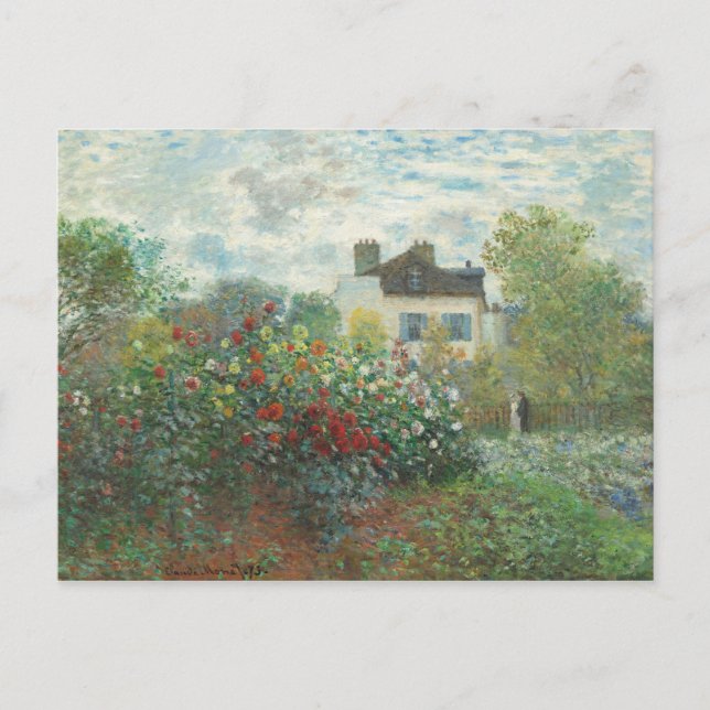 Artist's Garden Renoir Impressionist Painting Postcard (Front)