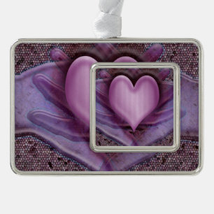 Artists Heart Unveiled Silver Plated Framed Ornament