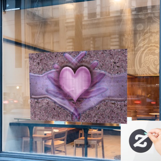 Artists Heart Unveiled Window Cling (Cafe Window)