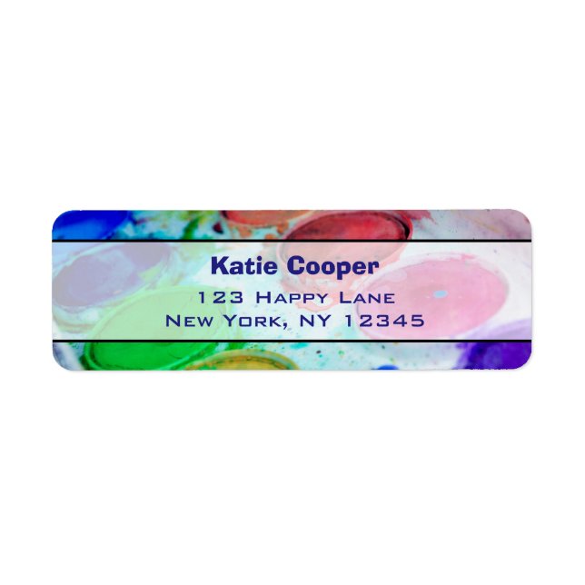 Artists Multicolored Watercolor Paint Palette (Front)