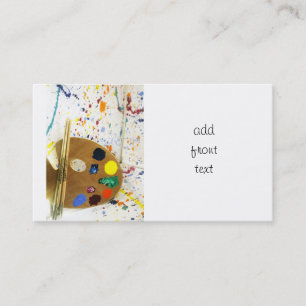 Artists Paint Splatter And Palette of Paint Business Card