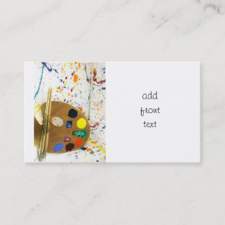 Artists Paint Splatter And Palette of Paint Business Card