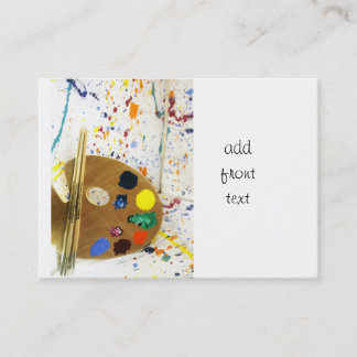 Artists Paint Splatter And Palette of Paint Business Card