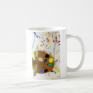 Artists Paint Splatter And Palette of Paint Coffee Mug