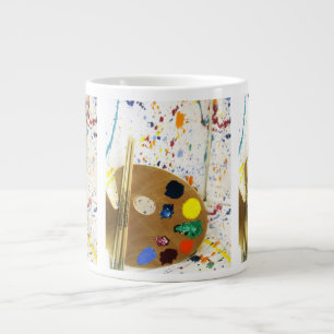 Artists Paint Splatter And Palette of Paint Large Coffee Mug