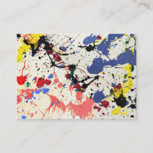 Artists Paint Splatter Background Business Card