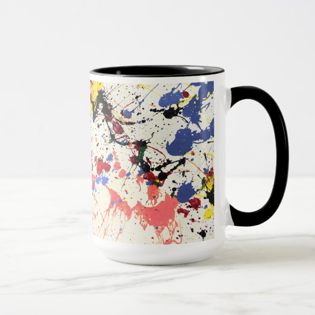 Artists Paint Splatter Background Mug (Right)