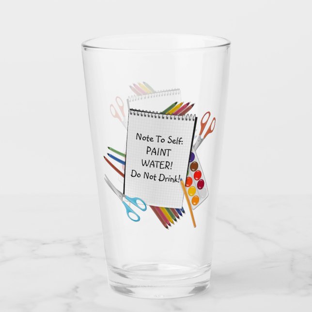 Artists Paint Water Glass (Front)
