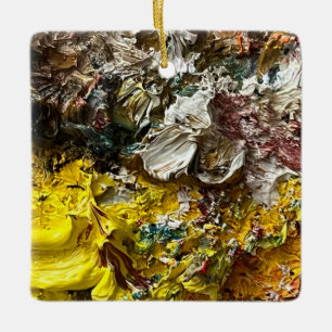 Artist's palette #1 ceramic ornament