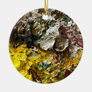 Artist's palette #1 ceramic tree decoration