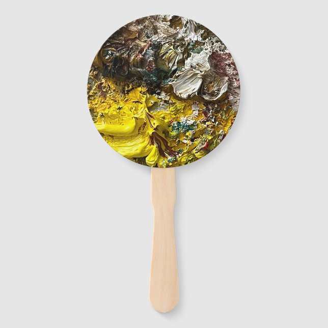 Artist's palette #1 hand fan (Front)