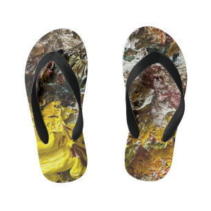 Artist's palette #1 kid's flip flops