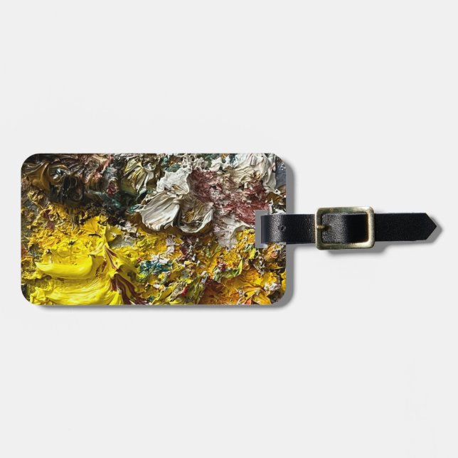 Artist's palette #1 luggage tag (Front Horizontal)