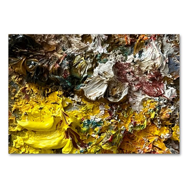 Artist's palette #1 table number (Front)