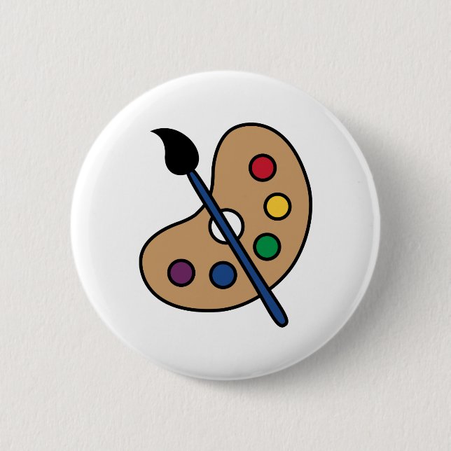 Artists Palette 6 Cm Round Badge (Front)