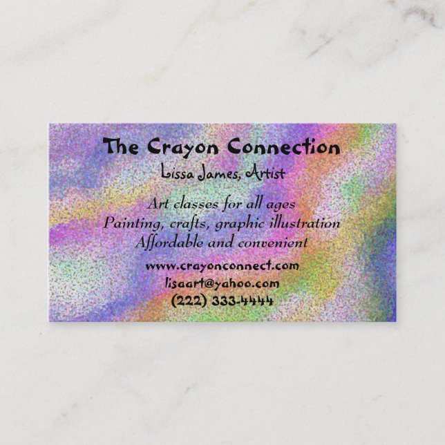 Artist's Palette Business Card (Front)