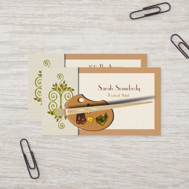 Artists Palette Graphic Profile Card (Front/Back In Situ)