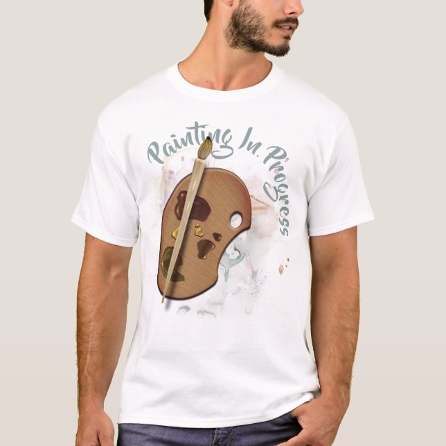 Artists Palette Painting In Progress T-Shirt (Front)