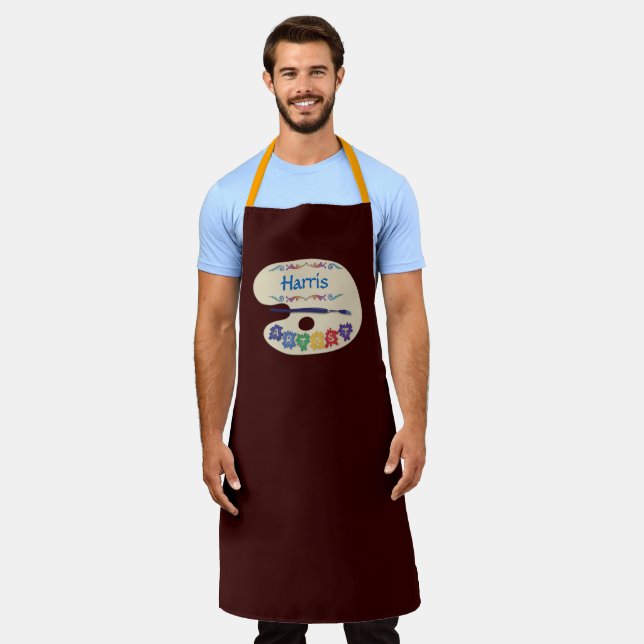 Artists Palette Painting Smock Apron (Worn)
