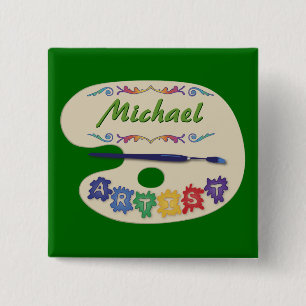 Artist's Pallet Name Badge
