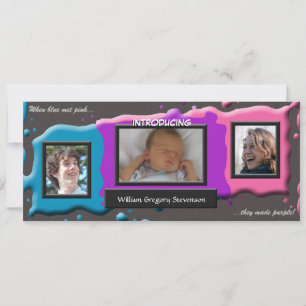 Artists Pink & Blue Make Purple Birth Announcement