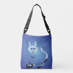 Artist's Pussycat drawing with Red Lips  Tote Bags