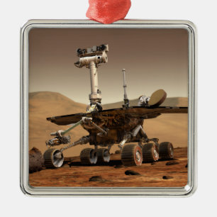 Artist's Rendition of Mars Rover Metal Tree Decoration